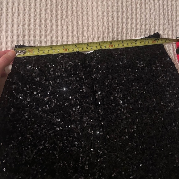 Zara Sequin Flare Pants / Leggings - Black - Picture 11 of 12